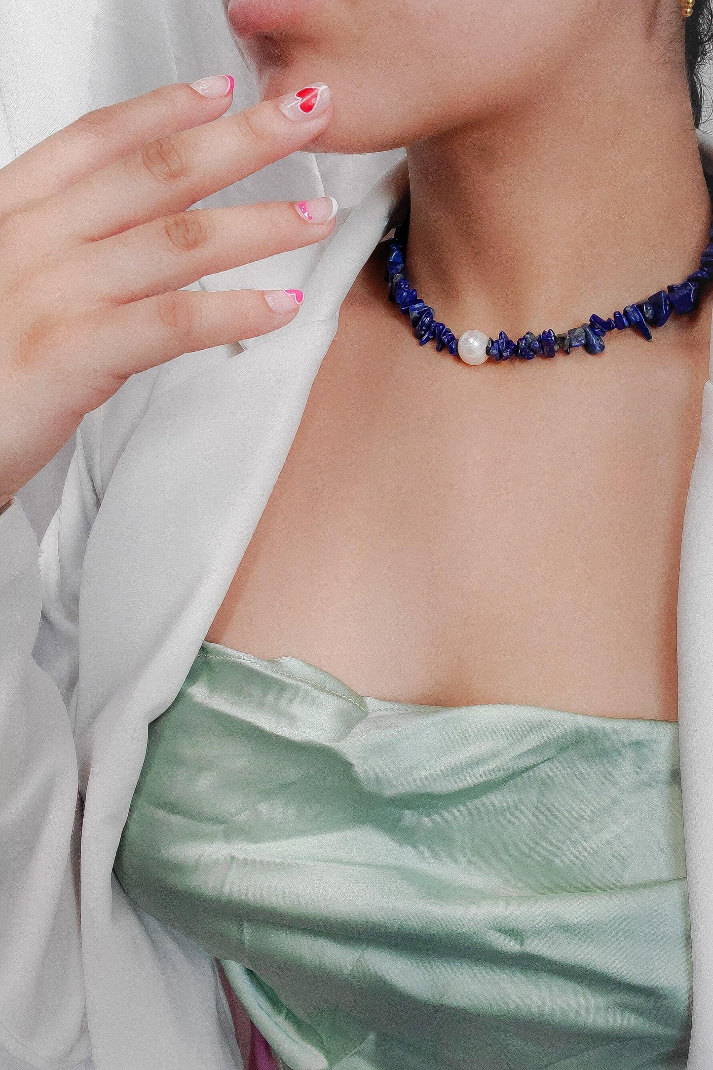 Emporia Necklace 14" Silver : Santorini Colección - Estilos by Ytalia