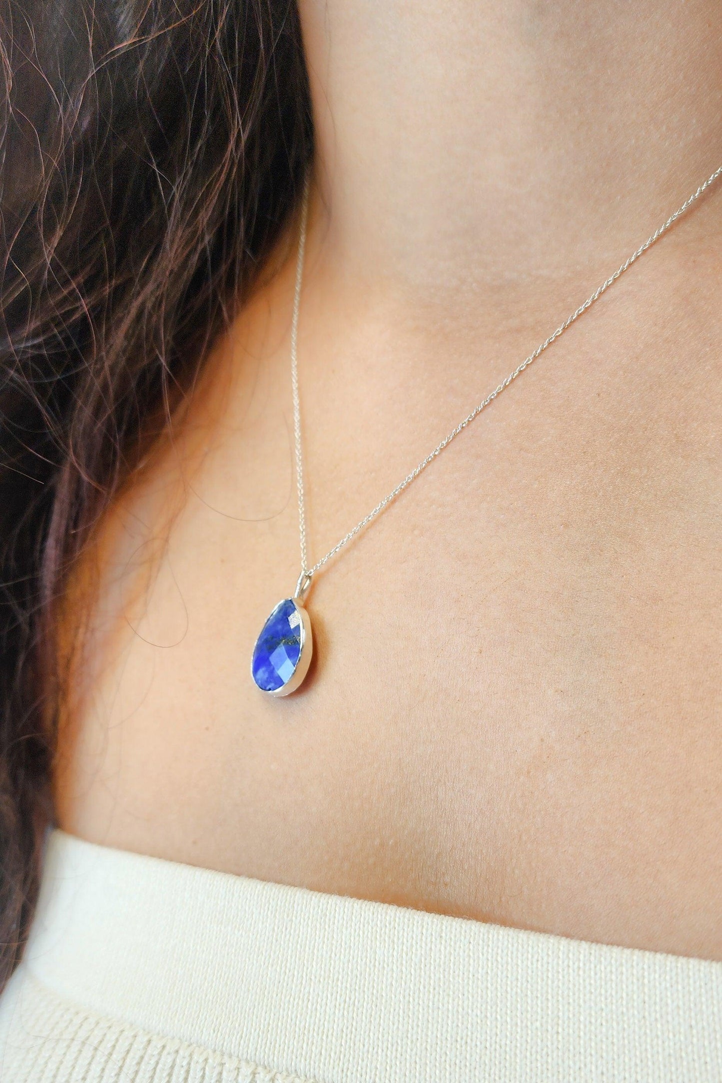 Cósmico Silver Necklace: Lapislázuli - Estilos by Ytalia