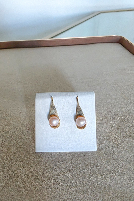 Perlare aretes: oro sólido