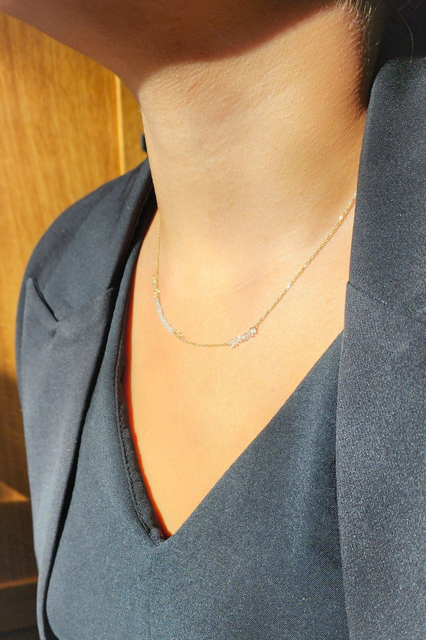 Oro sólido Serena Necklace : Yemaya Aquamarine - Estilos by Ytalia