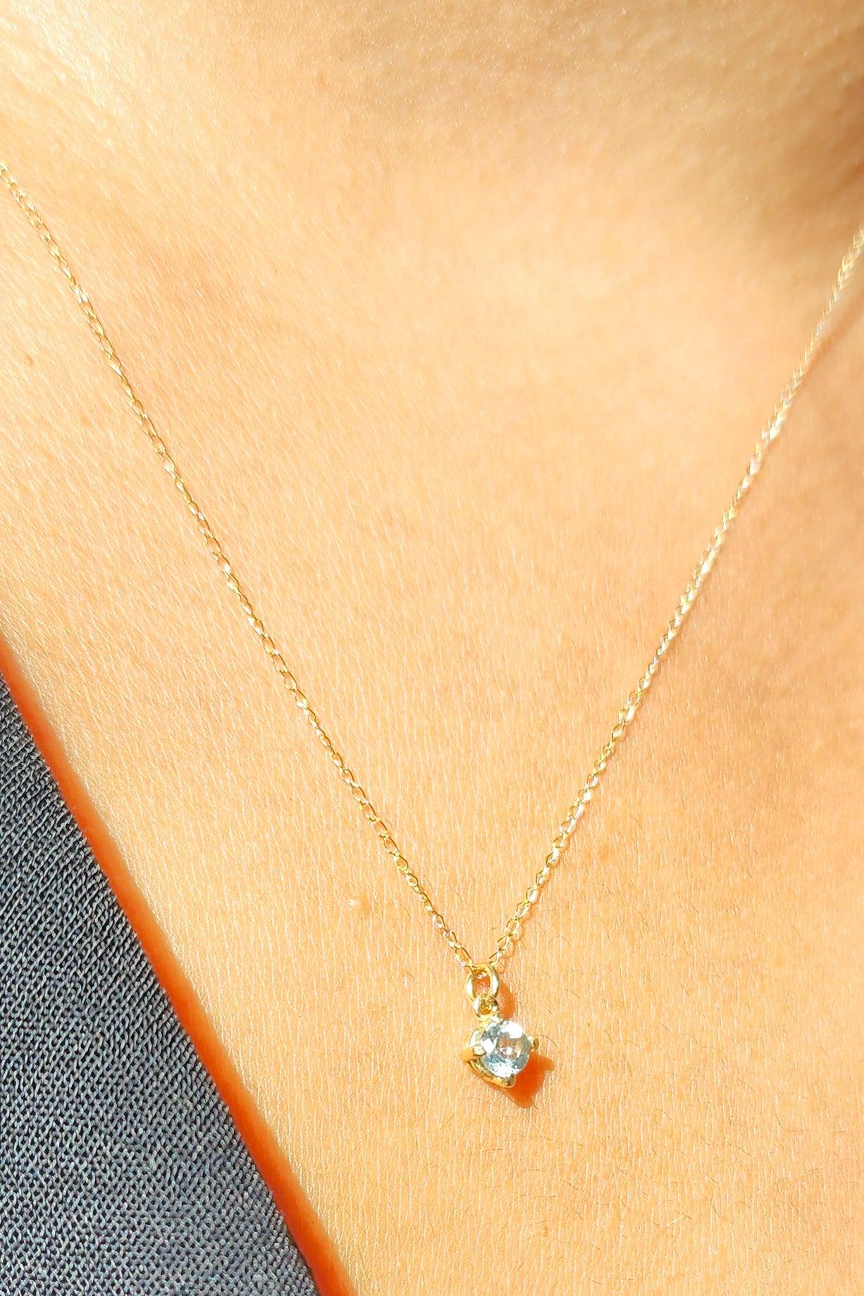 Oro sólido Deya Necklace : Yemaya Aquamarine - Estilos by Ytalia