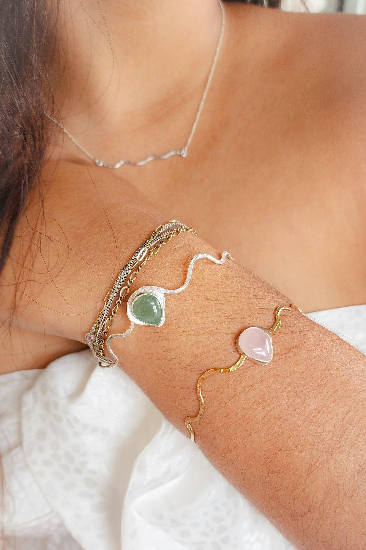 Inanna Bangle GF : Cuarzo Rosado - Estilos by Ytalia