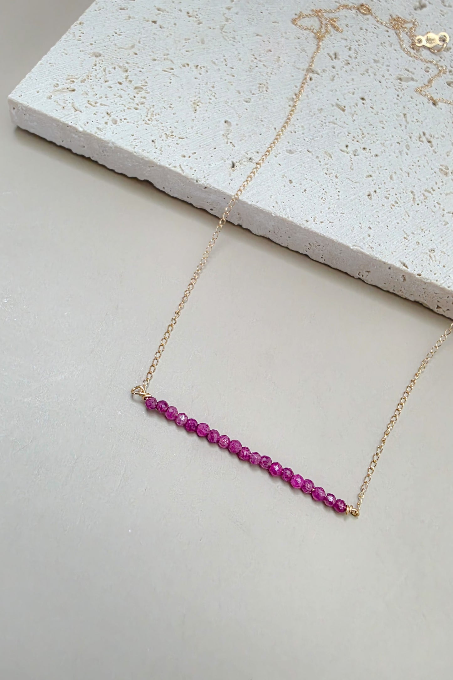 Emery Mini Gems Necklace: solid gold
