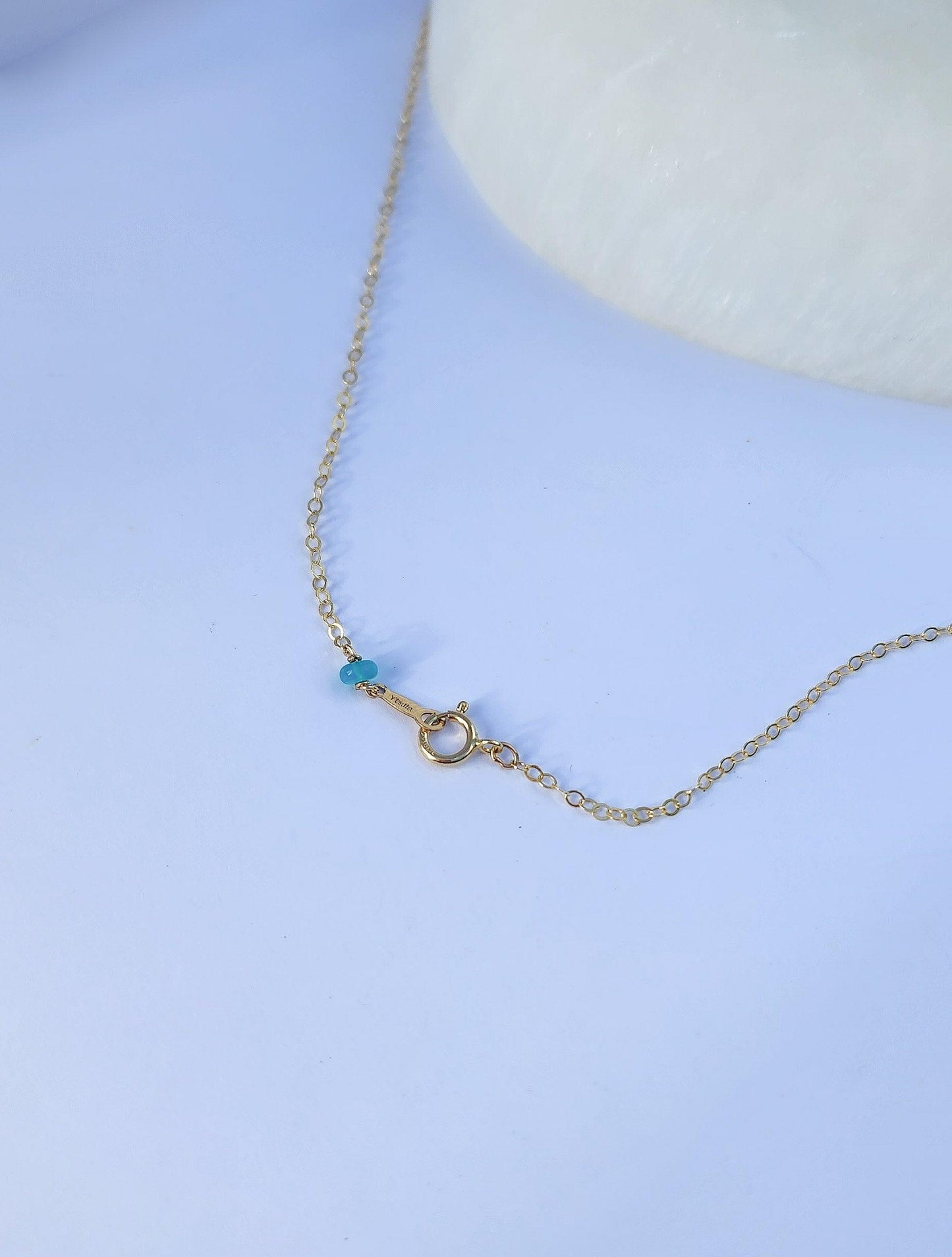 Isis Necklace 18" GF : Opalo Azul - Estilos by Ytalia