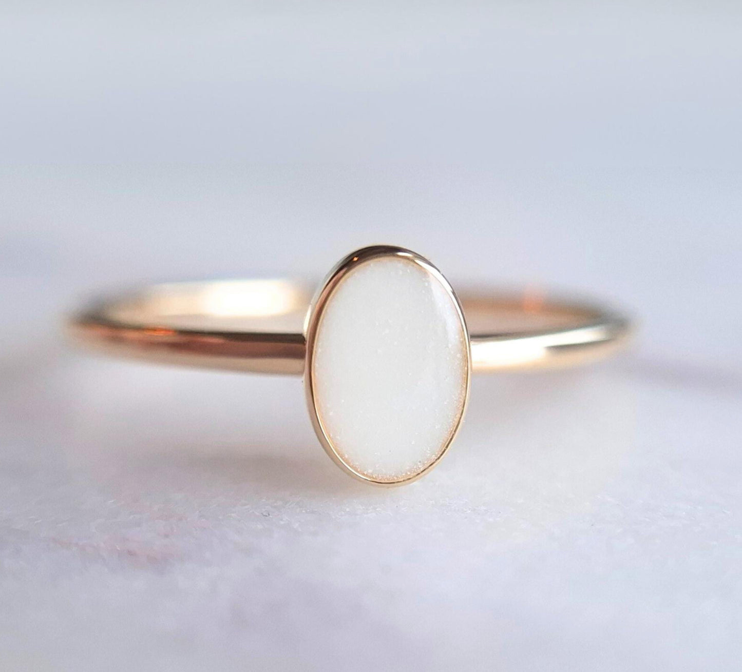 Anillo ovalado de leche materna
