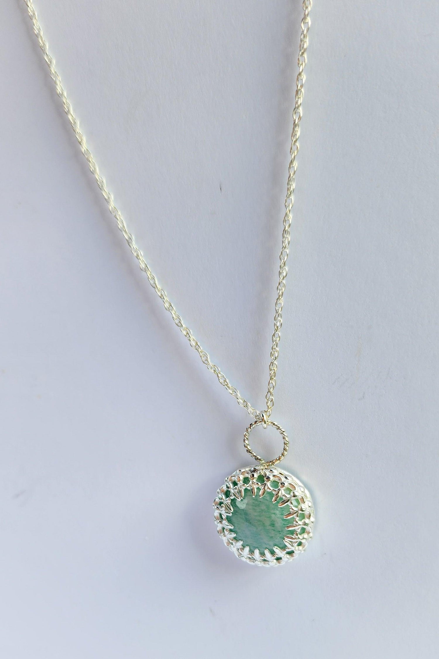 Hestia Necklace Silver : Amazonita - Estilos by Ytalia