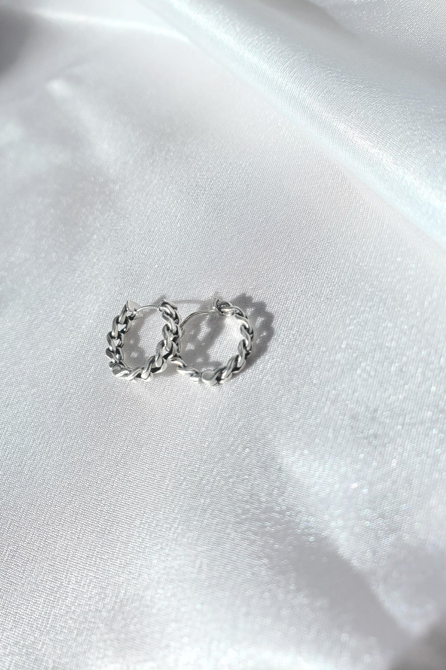 Pyrgos Earrings Silver : Santorini Colección