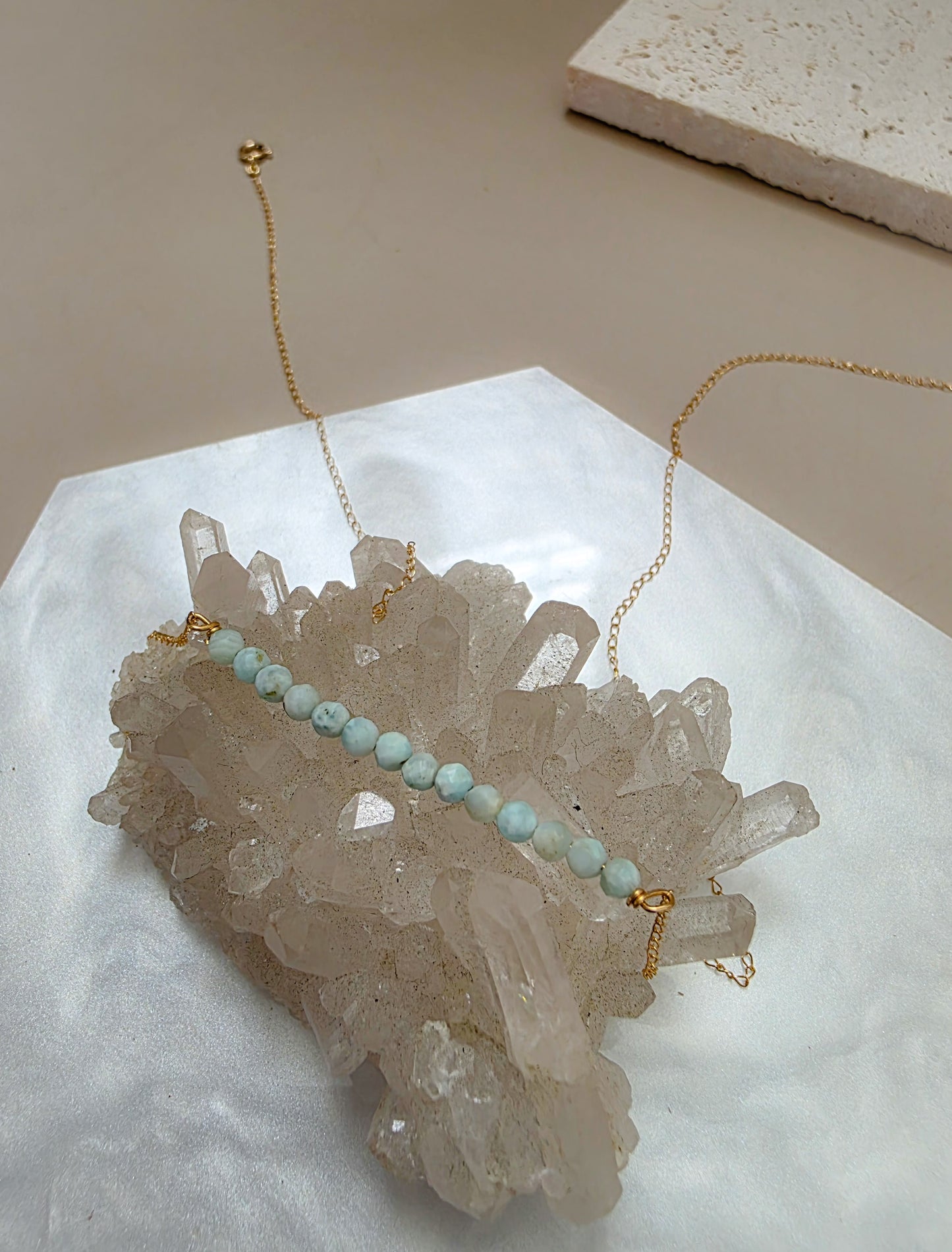 Emery Mini Gems Necklace: solid gold