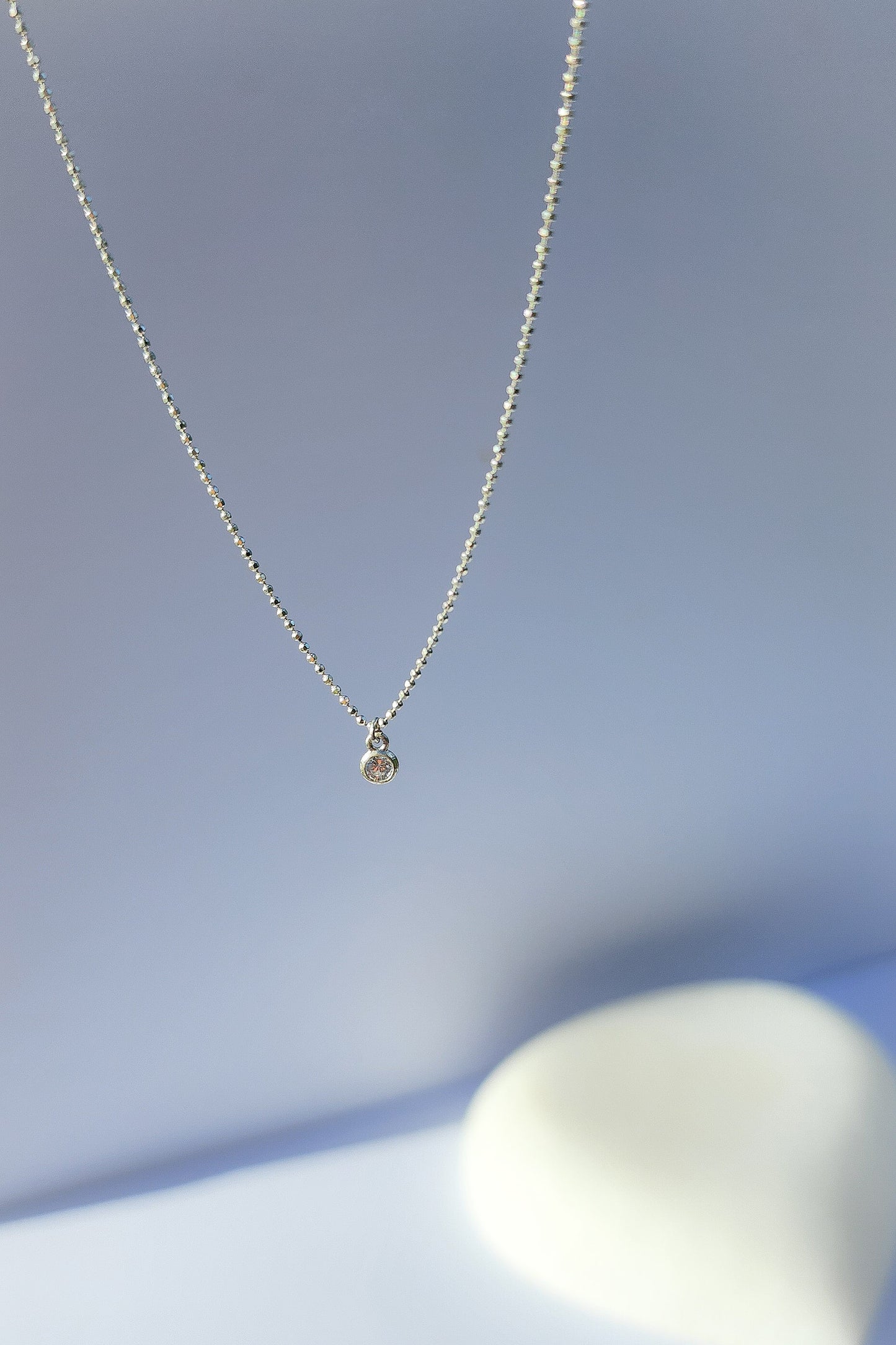 Thira Silver Necklace 18" : Santorini Colección