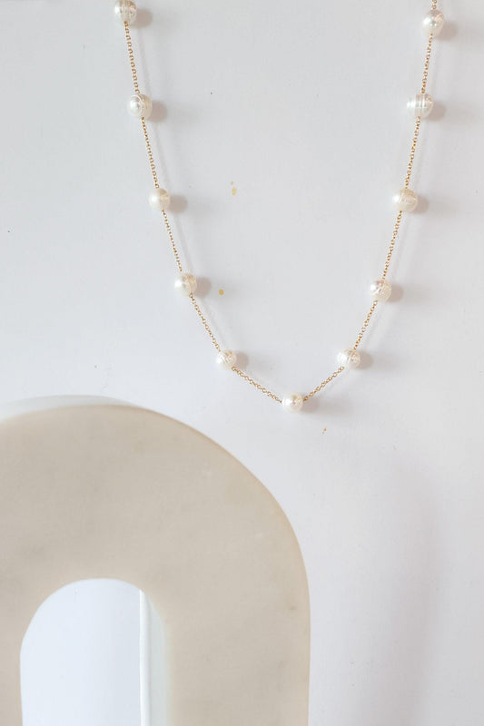 Anilla de perlas collar GF: Mar de Azahar - Estilos by Ytalia