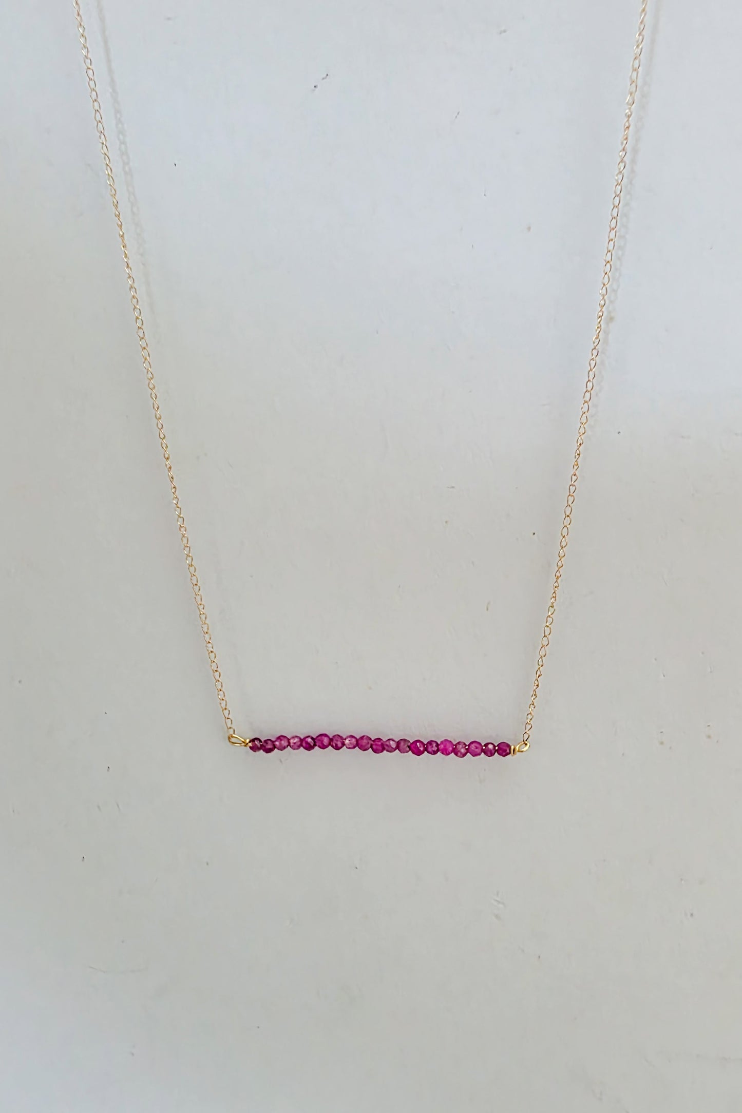 Emery Mini Gems Necklace: solid gold