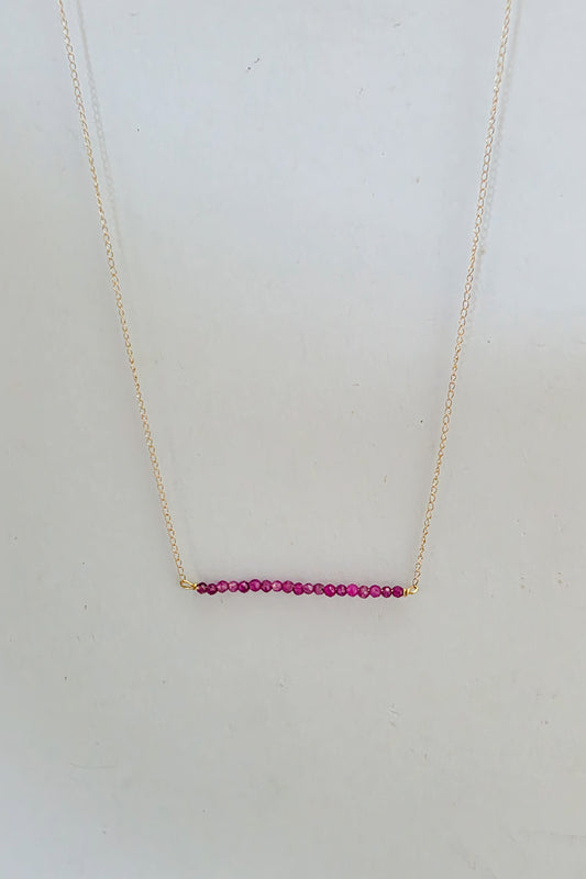 Emery Mini Gems Necklace: solid gold