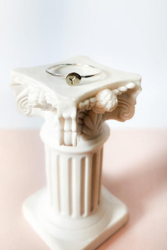 Inicial estampada Anillo Silver: Personalizada - Estilos by Ytalia